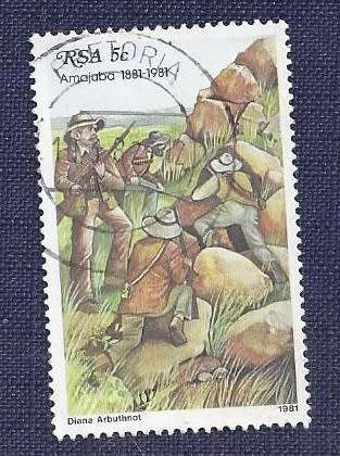 RSA.1981.100th Anniversary of the Battle of Amajuba 5c Attack of the Boers