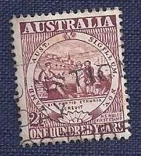 Australia.1950.100th Anniversary of the First Australian Postage Stamp     2½d