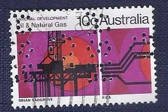 Australia.1970.National Development 10c  Oil Rig, Oil and Natural Gas Pipelines