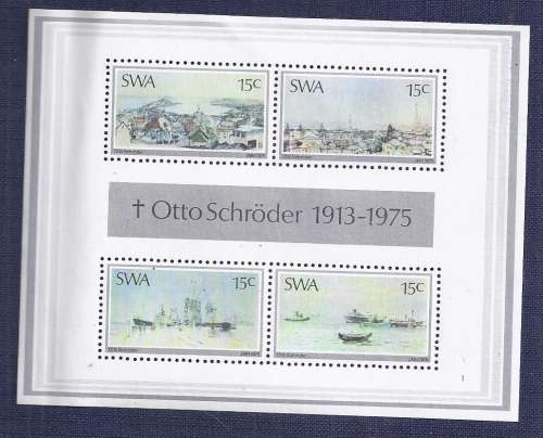 SWA.1975.Paintings by Otto Schroeder   Minisheet (121 x 96mm)  Unhinged Mint