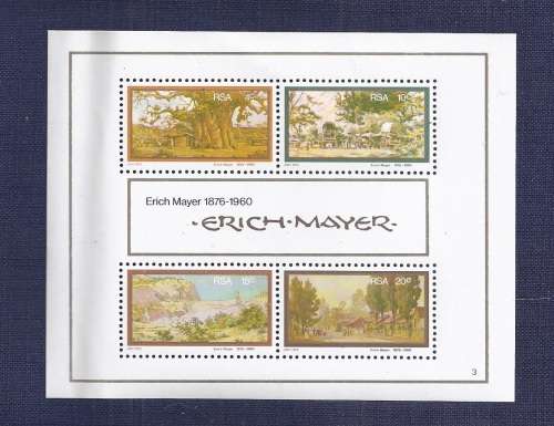 RSA.1976.Paintings by Erich Mayer  Minisheet (121 x 95mm) Unhinged Mint