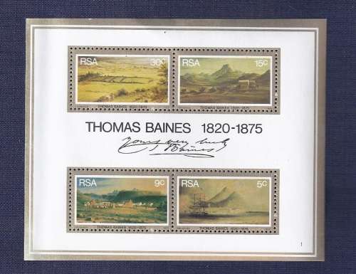 RSA.1975. 100th Anniversary of the Death of Thomas Baines, Painter  Unhinged Mint