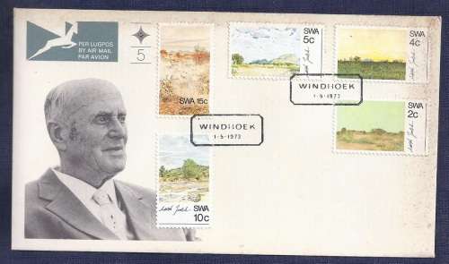 SWA. 1973.Paintings of Adolph Jentsch  FDC no 5