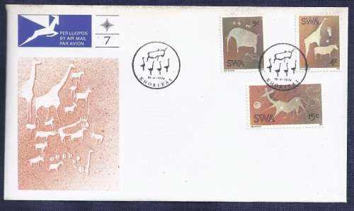 SWA. 1974.Twyfelfontein Rock-engravings  FDC No 7