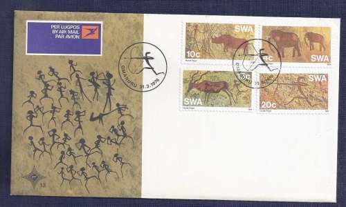 SWA. 1976.Rock Paintings of the Bush Men   FDC No 13