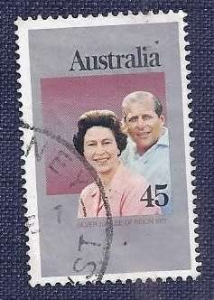Australia.1977.Queen Elizabeth II and Duke of Edinburgh - Silver Jubilee  45c