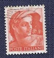 Italy.1961.Works of Michelangelo 10 Lira Head of `Naked`