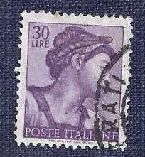 Italy.1961.Works of Michelangelo 30Lira  Head of the Sibyl Eritrea