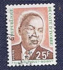 Ivory Coast.1974.President Houphouet-Boigny 25Fr