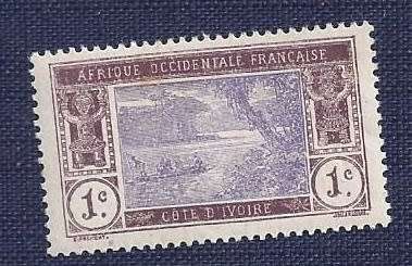 Ivory Coast.1913.Ebrié Lagune  1c