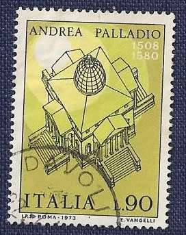 Italy.1973.Architecture  90 Lira  Andrea Palladio, Villa Capra on the Mount Berico