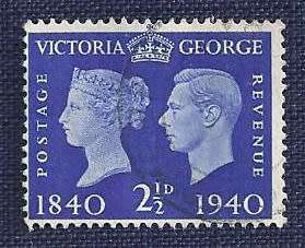 Britain.1940.King George VI - Centenary of Postage Stamp  2½d