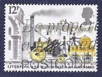 Britain.1980.150th Anniversary of the Liverpool-Manchester Railroad 12p `Rocket`