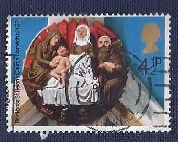 Britain.1974.Christmas -   4½P    `The Nativity` (St Helen`s Church, Norwich, 1480)