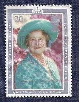 Britain.1990. 90th Anniversary of the Birth of the Queen Mother Elizabeth  20p