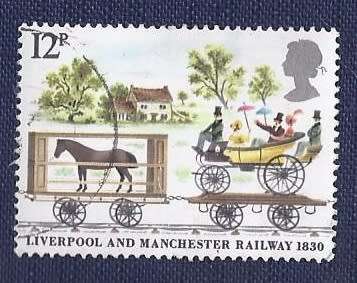 Britain.1980.150th Ann. of the Liverpool-Manchester Railroad 12p Horse Box & Carriage Truck