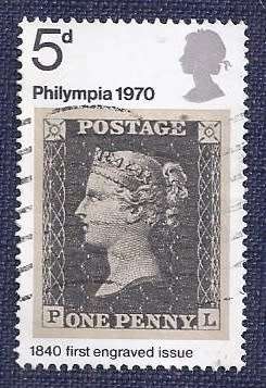 Britain.1970.`Philympia` - Stamp Exhibition, London  5d  1d. Black (1840)