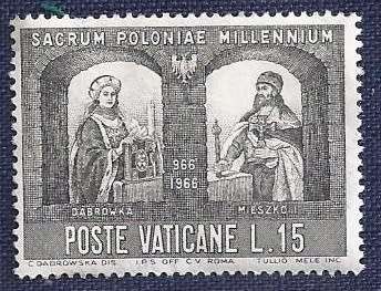 Vatican City.1966.The 1000th Anniversary of Christianity set of 6