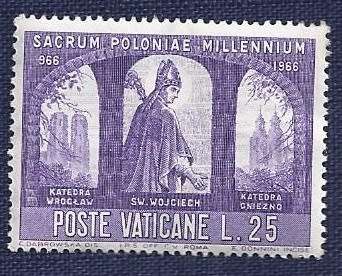 Vatican City.1966.The 1000th Anniversary of Christianity set of 6