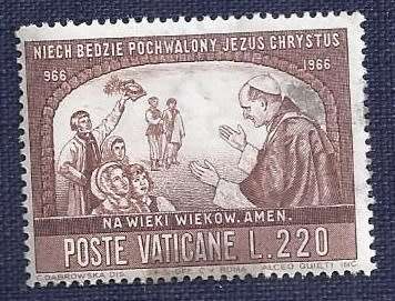 Vatican City.1966.The 1000th Anniversary of Christianity set of 6
