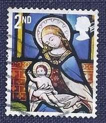 Britain.2020.Christmas -   2nd (small)  Window of St Andrews Church, East Lexham, Norfolk
