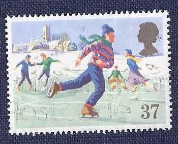 Britain.1990.Christmas -   37p   Ice-skating