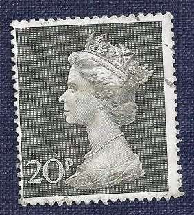 Britain.1970..Queen Elizabeth II - Large Machin  20P  greyish olive