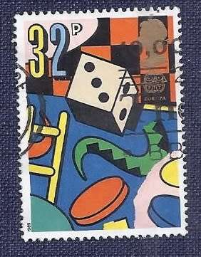 Britain.1989.EUROPA Stamps - Children`s Games  32   C.E.P.T.- Dice and Board Games