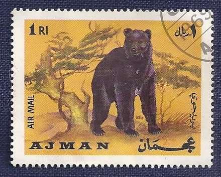 UAE/Ajman.1969 ..Airmail - Animals  full set of 6