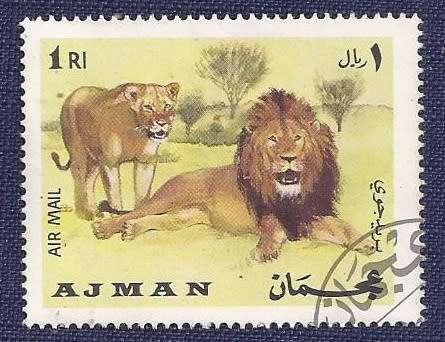 UAE/Ajman.1969 ..Airmail - Animals  full set of 6