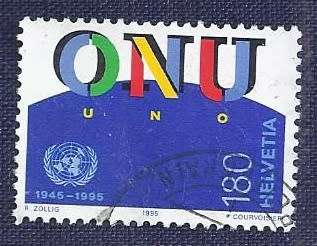 Switzerland.1995 .Anniversaries   50th Anniversary of United Nations  180