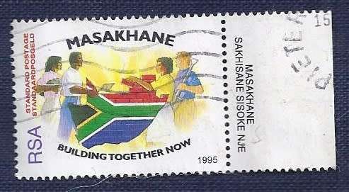 RSA.1995 .Masakhane Campaign  Building together now