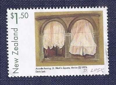 New Zealand.1999 .Paintings by Doris Lusk  $1,50  Arcade Awning, St. Mark`s Square, Venice