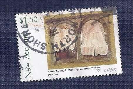 New Zealand.1999 .Paintings by Doris Lusk  $1,50  Arcade Awning, St. Mark`s Square, Venice