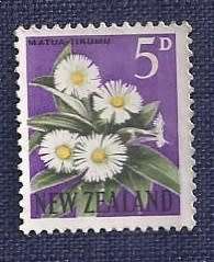 New Zealand.1960 .Local Motifs - Flowers  5d    Mountain Daisy