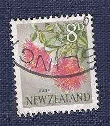 New Zealand.1960 .Local Motifs - Flowers  8d    Climbing Rata