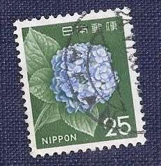 Japan.1966 .Definitives - Flora, 25yen     Hydrangea