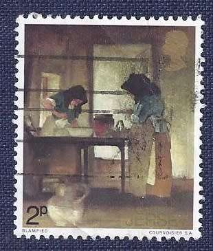 Jersey.1971.Paintings  2p  `Tante Elizabeth` by Edmund Blampied (1886-1966)