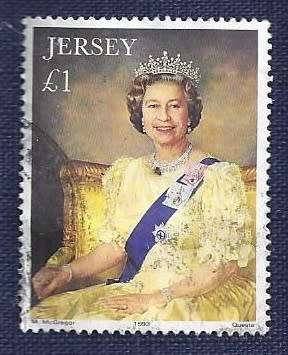 Jersey.1993 .40th Anniversary of the Cornation of Queen Elizabeth II  £1