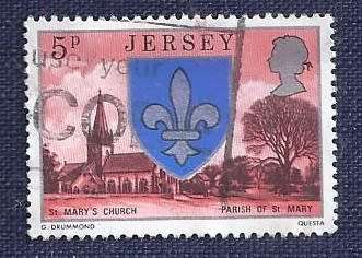 Jersey.1976 .Coat of Arms  5    St. Marys Church - Parish of St. Mary