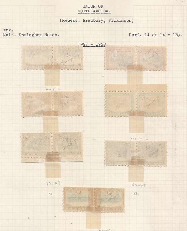 Union of S.A. 1927.-1928  Local Motives - full set pairs in English and  Afrikaans - hinged mint