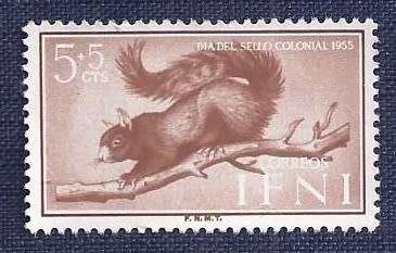 IFNI  1955 .Spanish Morocco  Squirrels  5+5