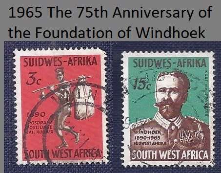 SWA .1965 .1965 The 75th Anniversary of the Foundation of Windhoek  set of 2