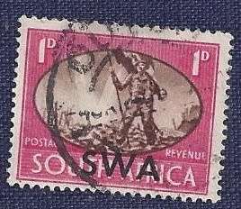 SWA .1945 .South Africa Stamps Overprinted `SWA`  1p  Victory, English