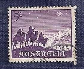 Australia.1959 .Chtistmas  Three wise men  5d