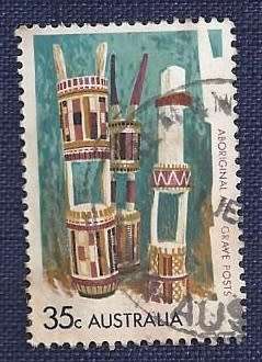 Australia.1971 .Art of Australian Aborigines  35c  Grave Posts
