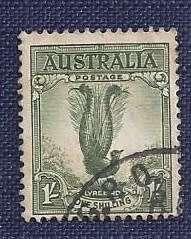 Australia.1938 .Definitives  1s   Lyre Bird