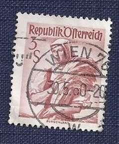Austria.1958 .National Costumes  3 s    Burgenland