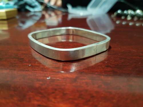 925 Solid Sterling Silver Square Bangle Pre-Owned/Refurbished