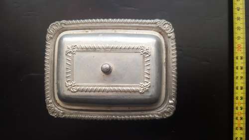 Old Metal Butter Dish
